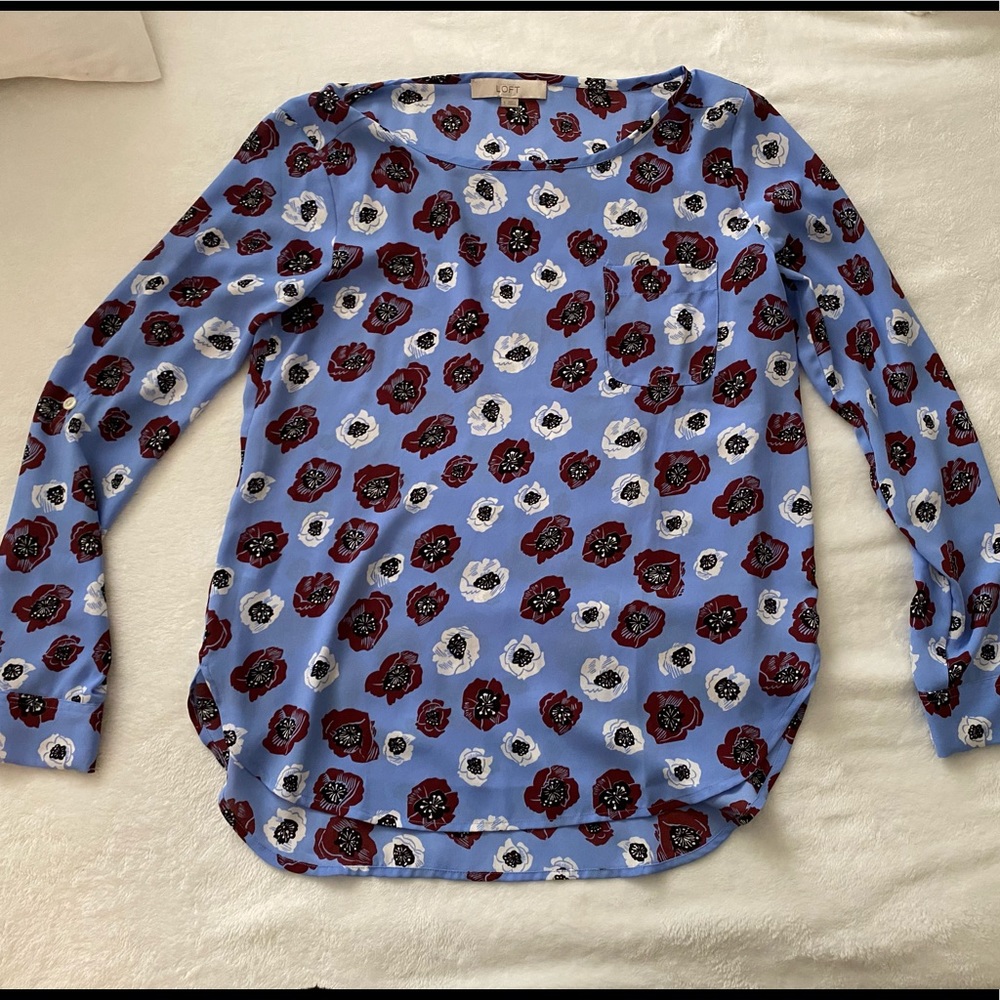 LOFT Floral Print Blouse